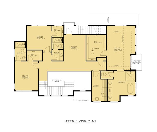 Contemporary Floor Plan - Upper Floor Plan #1066-268