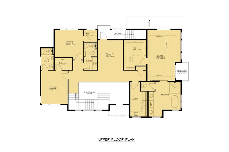 Dream House Plan - Floor Plan - Upper Floor for Contemporary House Plan #1066-268 - 5 bed, 5.5 bath