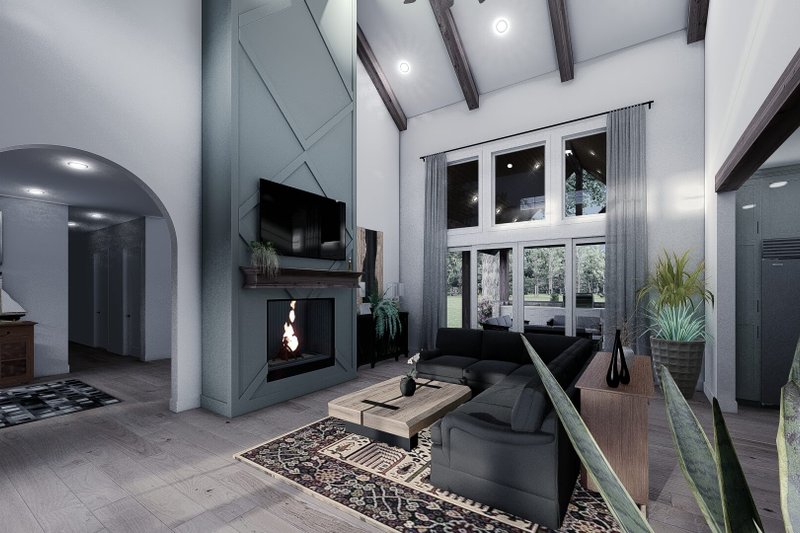 Home Plan - Interior - Family Room 1 for Contemporary House Plan #923-400 - 4 bed, 3.5 bath
