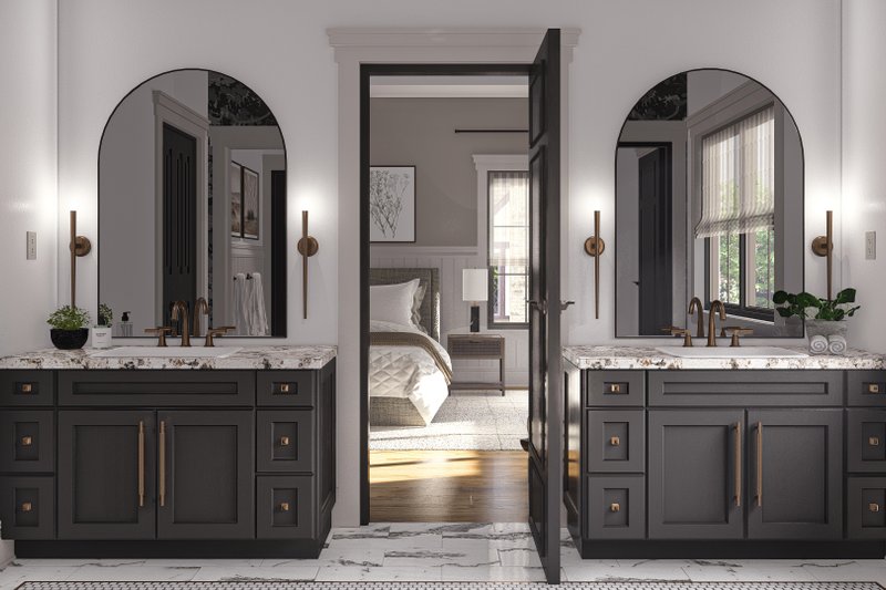 House Blueprint - Interior - Master Bathroom for Colonial House Plan #455-467 - 3 bed, 3.5 bath