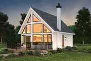 Cabin Style House Plan - 2 Beds 1 Baths 761 Sq/Ft Plan #18-4501 