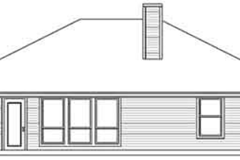 Dream House Plan - Exterior - Rear Elevation for Southern House Plan #84-202 - 3 bed, 2 bath