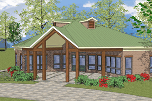 Southern Exterior - Front Elevation Plan #8-236
