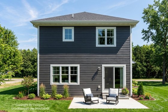 Exterior - Rear Elevation 1 for Craftsman House Plan #51-1515 - 3 bed, 2.5 bath