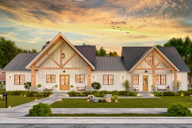 House Design - Exterior - Front Elevation 4 for Farmhouse House Plan #119-472 - 3 bed, 3.5 bath