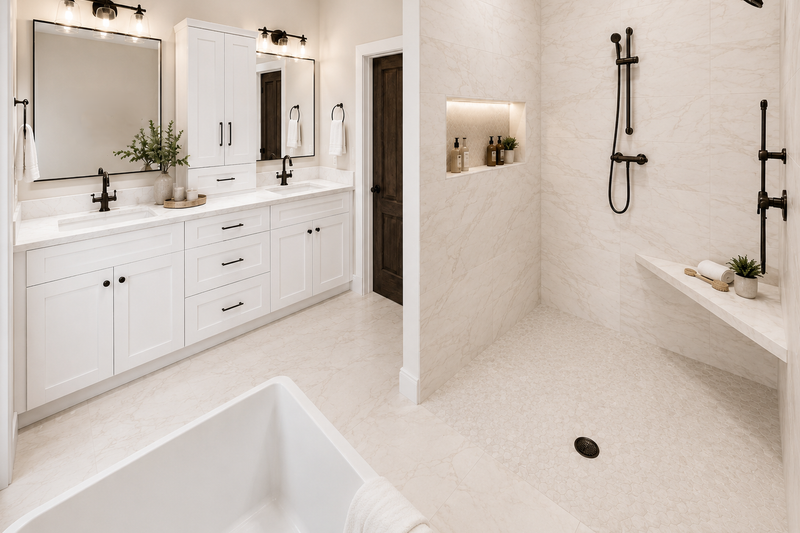 House Plan Design - Interior - Master Bathroom 2 for Farmhouse House Plan #44-316 - 4 bed, 3 bath