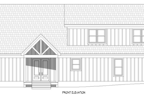 Exterior - Front Elevation 1 for Cabin House Plan #932-604 - 3 bed, 2.5 bath