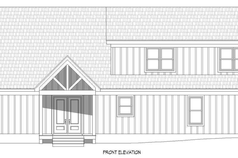 House Plan Design - Exterior - Front Elevation 1 for Cabin House Plan #932-604 - 3 bed, 2.5 bath