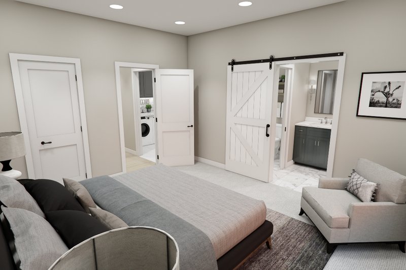 House Design - Interior - Master Bedroom 1 for Bungalow House Plan #51-1402 - 3 bed, 2 bath