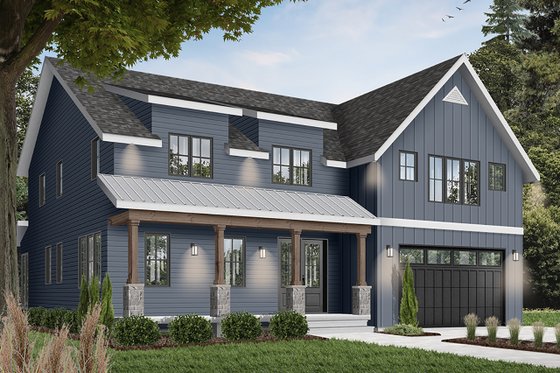Exterior - Front Elevation 6 for Farmhouse House Plan #23-2686 - 5 bed, 4.5 bath