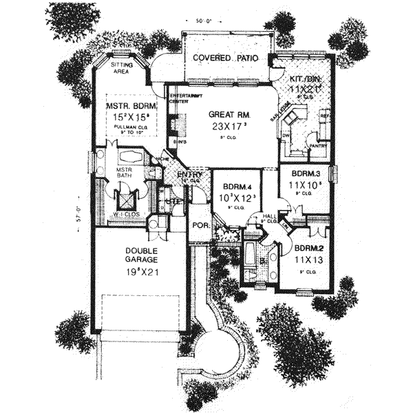 Colonial Floor Plan - Main Floor Plan #310-579
