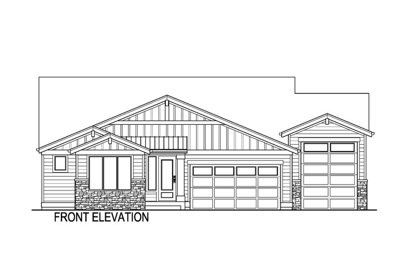 House Plan Design - Exterior - Front Elevation 3 for Farmhouse House Plan #569-51 - 4 bed, 3.5 bath