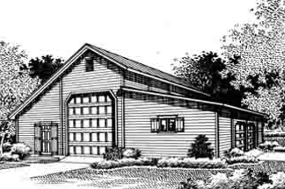 Exterior - Front Elevation for Traditional House Plan #45-264, 0 bath