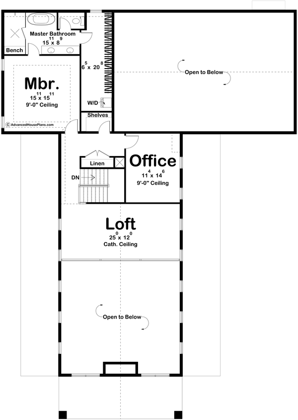 Dream House Plan - Modern Floor Plan - Upper Floor Plan #455-544