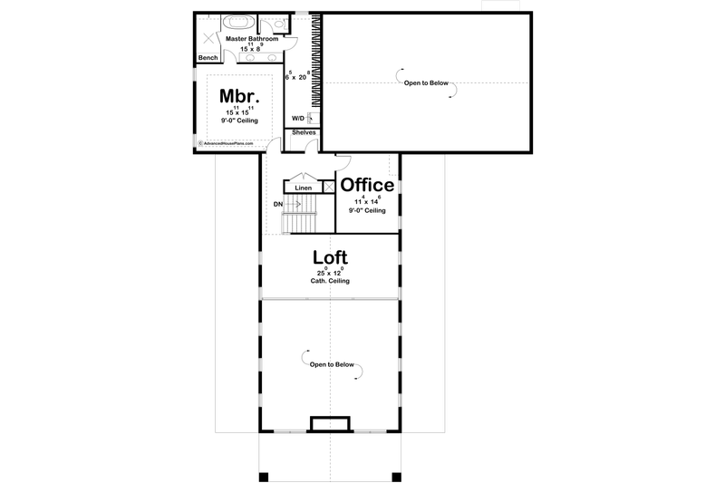Home Plan - Floor Plan - Upper Floor for Barndominium House Plan #455-544 - 3 bed, 2.5 bath