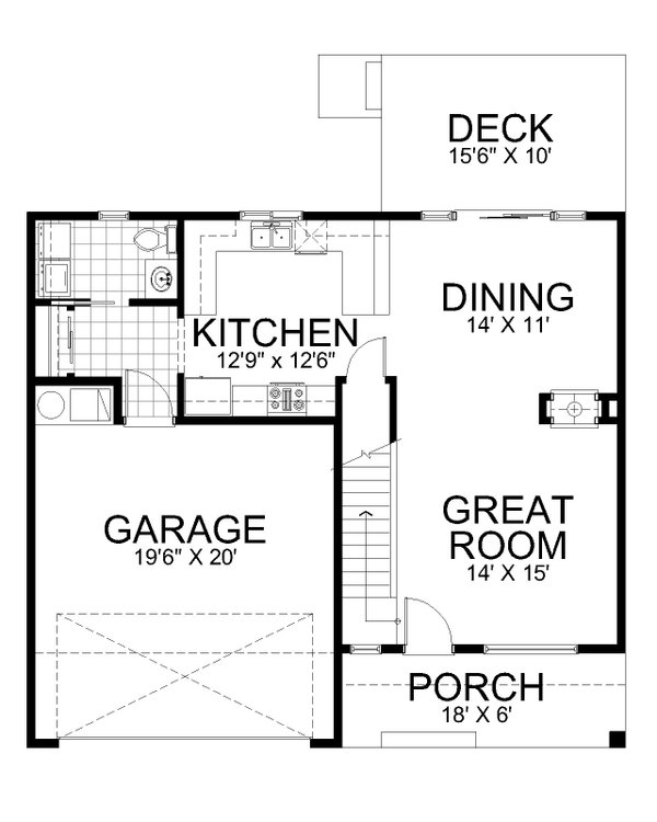 House Blueprint - Contemporary Floor Plan - Main Floor Plan #112-202