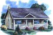 Cottage Style House Plan - 1 Beds 1 Baths 614 Sq/Ft Plan #18-1048 
