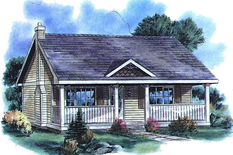Dream House Plan - Cottage style home, bungalow style, elevation