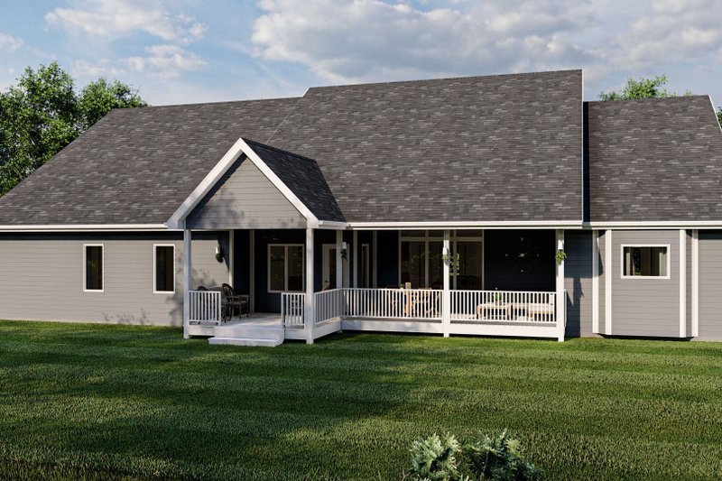 House Blueprint - Exterior - Rear Elevation for Cottage House Plan #455-110 - 3 bed, 2.5 bath