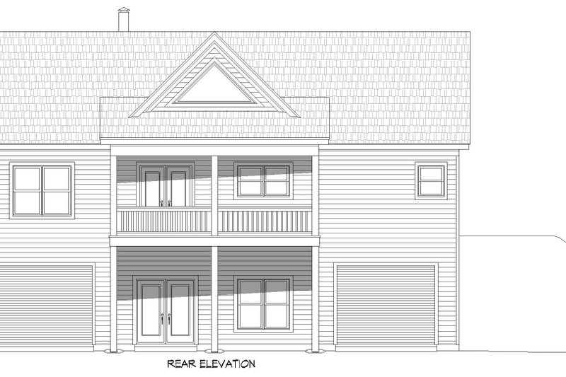 Architectural House Design - Exterior - Rear Elevation for Ranch House Plan #932-572 - 2 bed, 2 bath