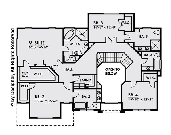 Home Plan - Contemporary Floor Plan - Upper Floor Plan #1066-16