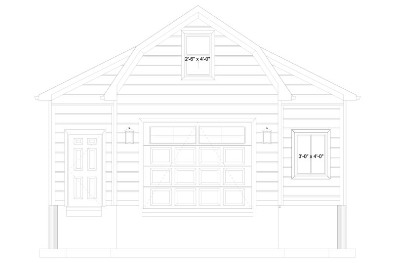 Architectural House Design - Exterior - Front Elevation 5 for Barndominium House Plan #1060-342, 0 bath