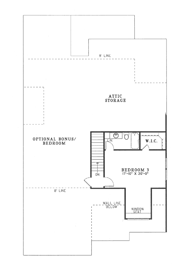Architectural House Design - Cottage Floor Plan - Upper Floor Plan #17-2065