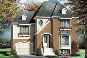 European Exterior - Front Elevation Plan #25-4178