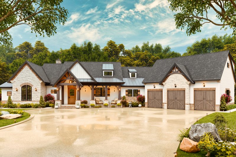Architectural House Design - Exterior - Front Elevation 3 for Craftsman House Plan #119-426 - 3 bed, 3.5 bath