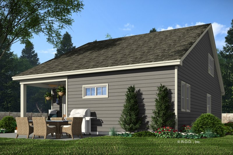 Dream House Plan - Exterior - Rear Elevation 2 for Bungalow House Plan #51-1340 - 4 bed, 3 bath