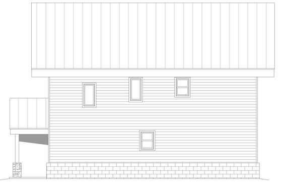 Exterior - Rear Elevation for Traditional House Plan #932-545 - 2 bed, 2 bath