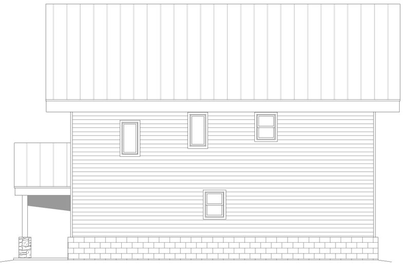House Design - Exterior - Rear Elevation for Traditional House Plan #932-545 - 2 bed, 2 bath