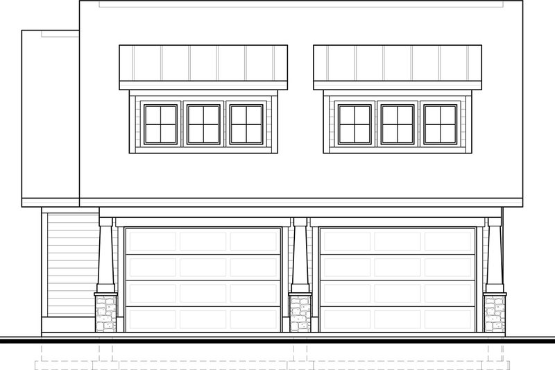 Architectural House Design - Exterior - Front Elevation 3 for Craftsman House Plan #1073-10 - 2 bed, 1 bath