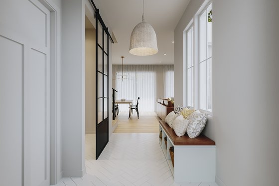 Interior - Entry for Farmhouse House Plan #23-2740 - 3 bed, 2 bath