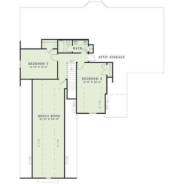 Home Plan - European Floor Plan - Upper Floor Plan #17-2414