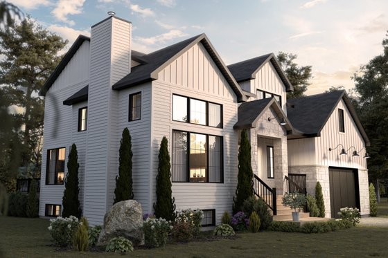 Exterior - Front Elevation 3 for Country House Plan #23-2791 - 4 bed, 2.5 bath