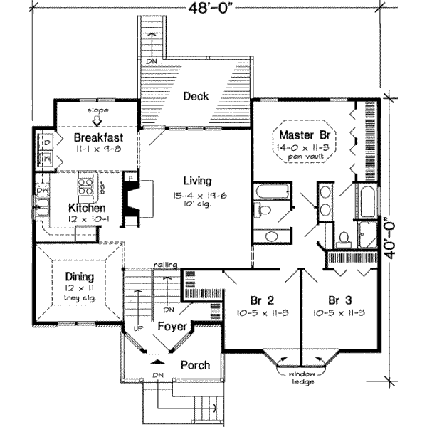 Traditional Floor Plan - Main Floor Plan #312-130