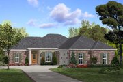 European Style House Plan - 3 Beds 2 Baths 1600 Sq/Ft Plan #430-55 