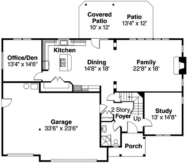 House Design - European Floor Plan - Main Floor Plan #124-562