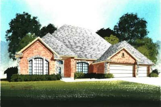 Exterior - Front Elevation for Traditional House Plan #65-392 - 3 bed, 3 bath
