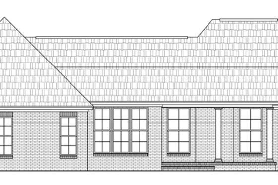 Exterior - Rear Elevation for Traditional House Plan #21-217 - 4 bed, 2.5 bath