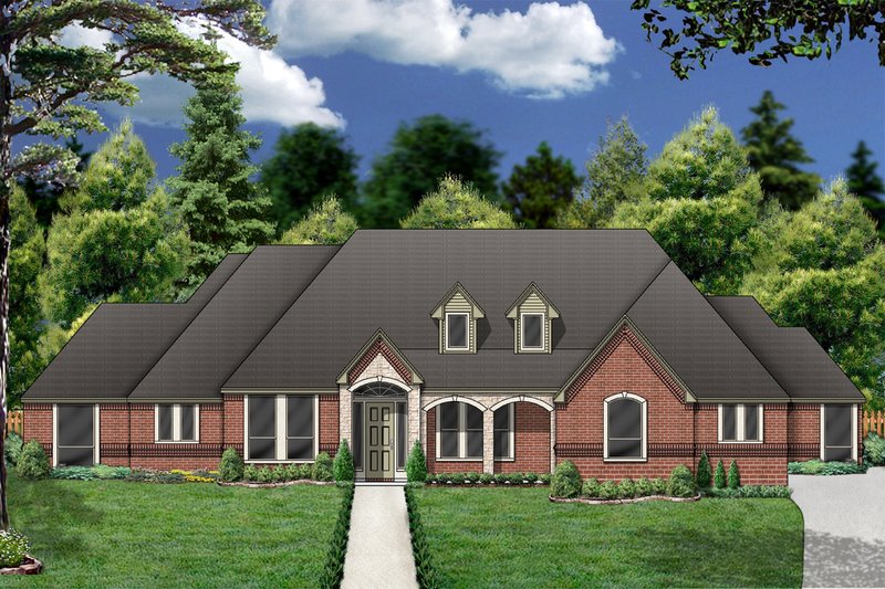 Dream House Plan - European Exterior - Front Elevation Plan #84-404