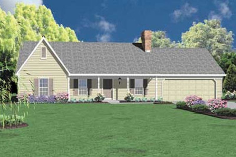 Dream House Plan - Ranch Exterior - Front Elevation Plan #36-134