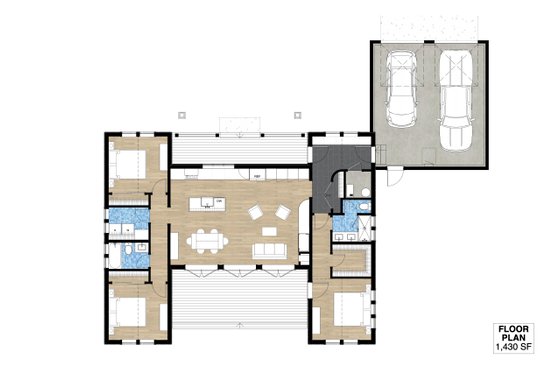 Floor Plan - Main Floor 1 for Farmhouse House Plan #933-18 - 3 bed, 2 bath