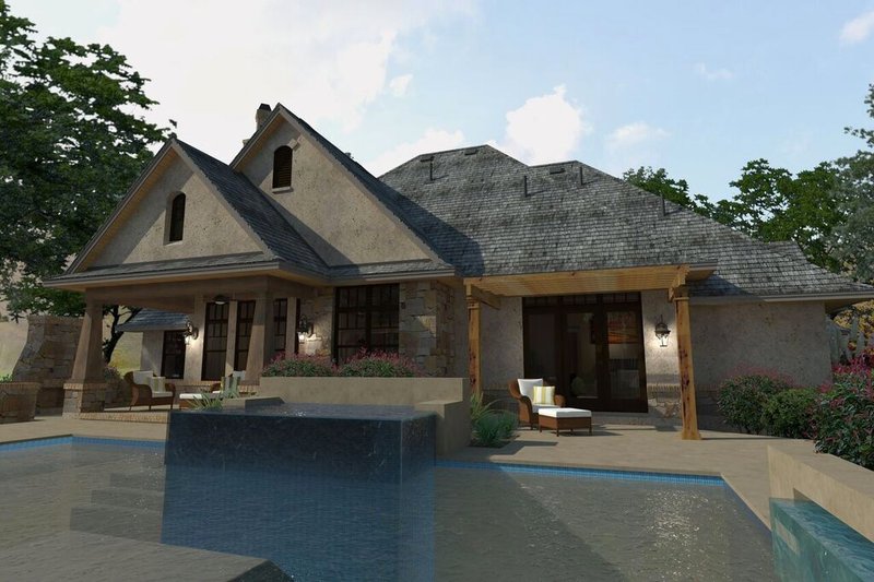 Architectural House Design - Exterior - Rear Elevation 2 for Craftsman House Plan #120-193 - 3 bed, 3 bath