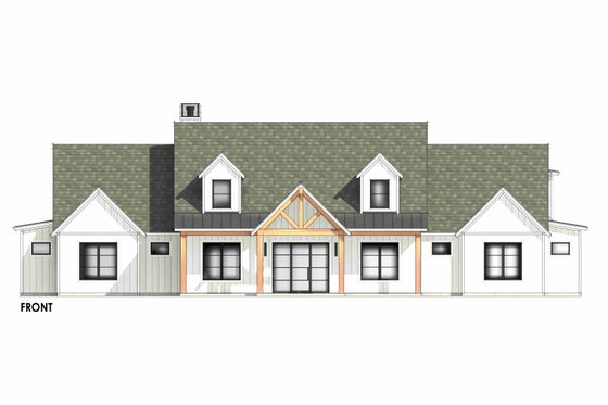 Exterior - Front Elevation 5 for Farmhouse House Plan #1096-34 - 4 bed, 4.5 bath