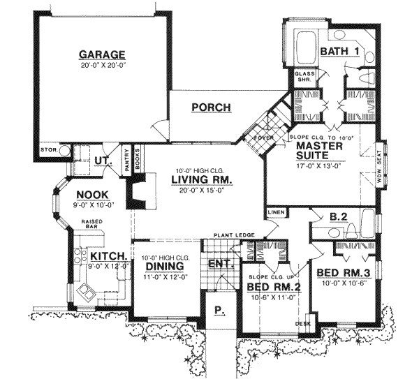 European Floor Plan - Main Floor Plan #40-153