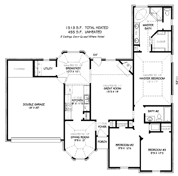 Traditional Floor Plan - Main Floor Plan #424-23