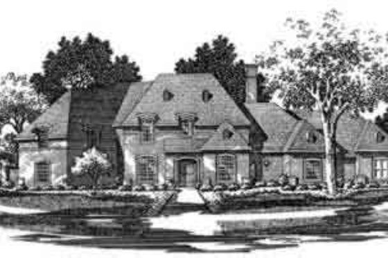 Exterior - Front Elevation for European House Plan #141-137 - 4 bed, 5 bath