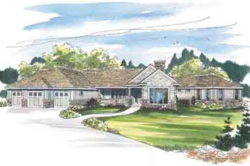 Home Plan - Ranch Exterior - Front Elevation Plan #124-457